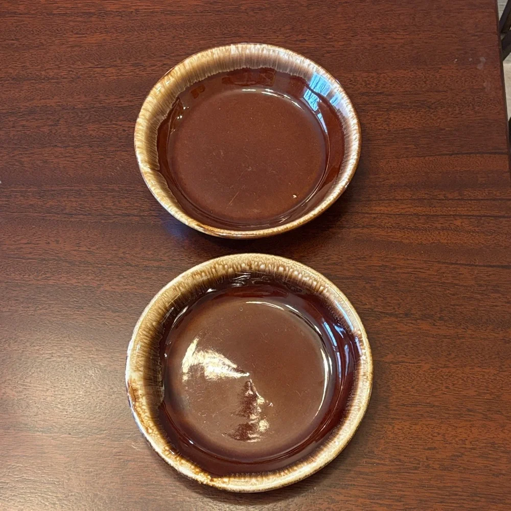 Mccoy Brown Drip Glaze Bowls Set of 2